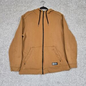 Alaskan Hardgear Hoodie Mens Large Brown Full Zip Heavyweight Sweatshirt Jacket